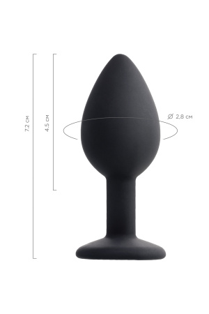 Анальная втулка  TOYFA POPO Pleasure со стразом S 7,2 см, Ø 2,8 см, 25 г