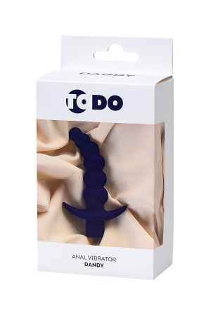 Анальный вибростимулятор TODO BY TOYFA DANDY, влагостойкий, силикон, фиолетовый, 13,5 см, Ø 3,2 см