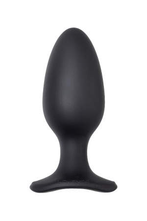 Анальная втулка Lovense Hush 2 (L), силикон, черная, 12,1 см