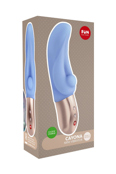 Вибратор  Fun  Factory CAYONA, голубой, силикон, 17 см
