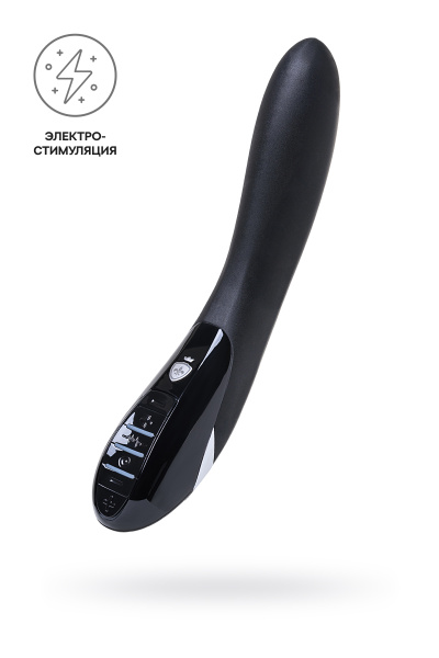 Вибратор Mystim Electric Eric силиконовый с электростимуляцией, черный, 27 см