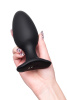 Анальная втулка Lovense Hush 2 (L), силикон, черная, 12,1 см
