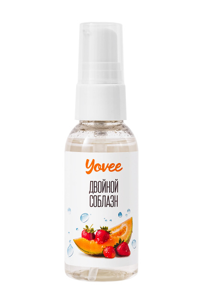 Съедобная гель-смазка Yovee «Двойной соблазн» со вкусом клубники и дыни, 50 мл