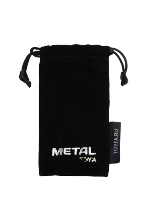 Анальная втулка TOYFA Metall, металл, золотая с черным кристаллом, 8 см, Ø 3,4 см, 85 гр
