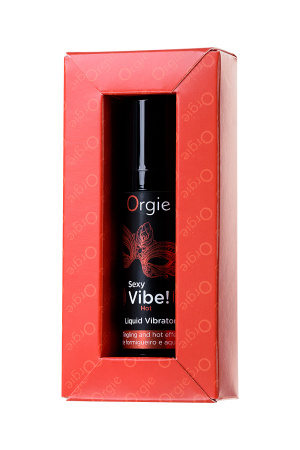 Гель для массажа Orgie Sexy Vibe Hot с разогревающим и вибрирующим эффектом, 15 мл