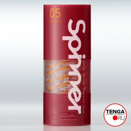 Мастурбатор нереалистичный Tenga Spinner Beads персиковый